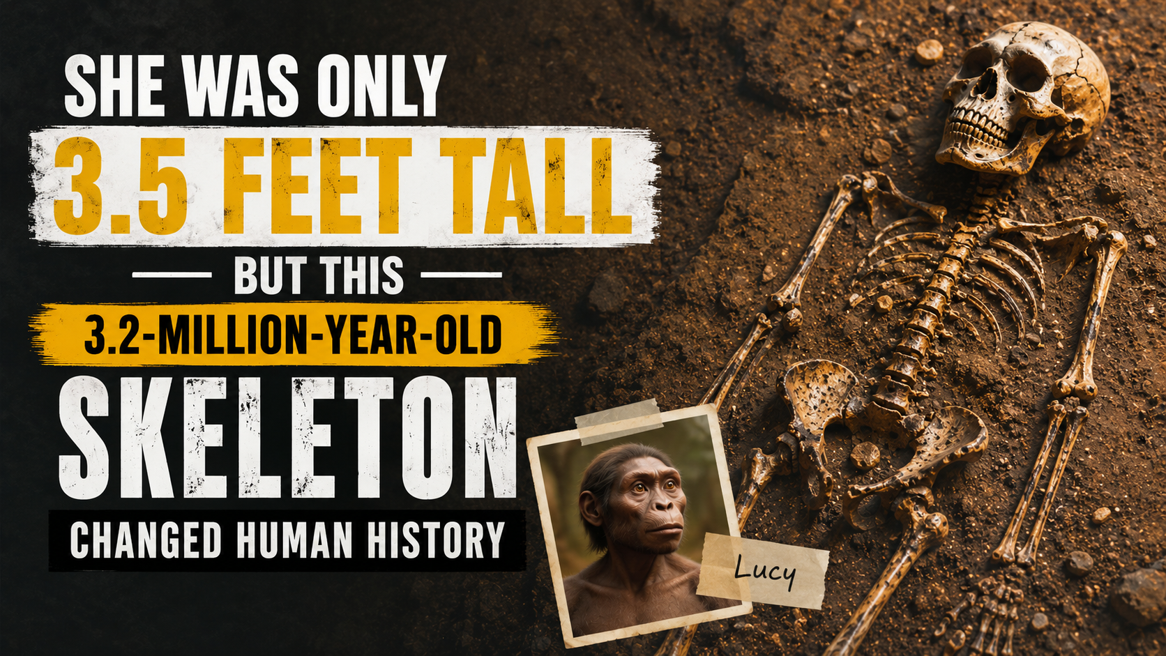 She was only 3.5 feet tall—but this 3.2-million-year-old skeleton ...