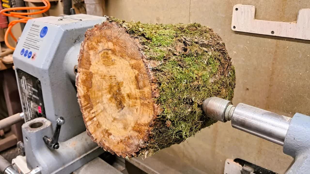 He put the same kind of branch on the lathe - then took it in a ...