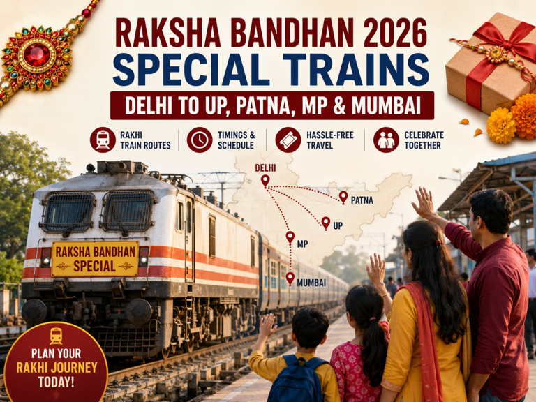 Raksha Bandhan 2026 special trains: Delhi to UP, Patna, MP & Mumbai ...
