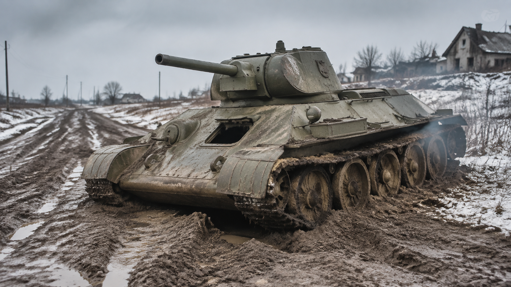 The T-34 tank that barely reached 200 kilometers