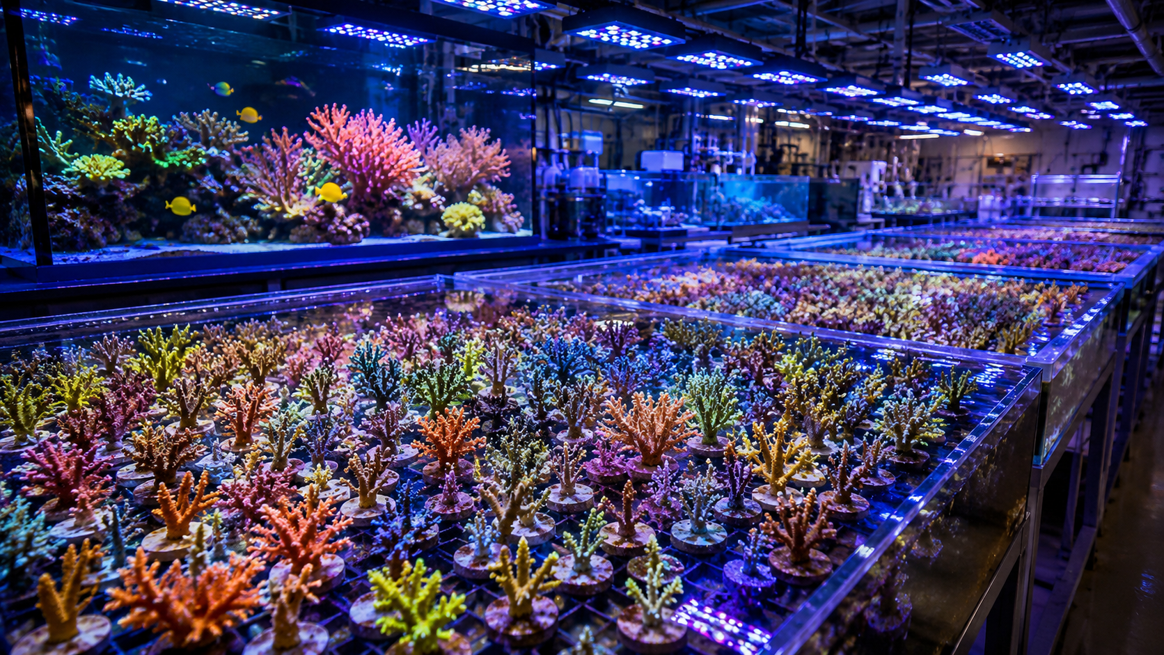 Inside Europe’s massive coral facility | Rare fish, coral farming ...
