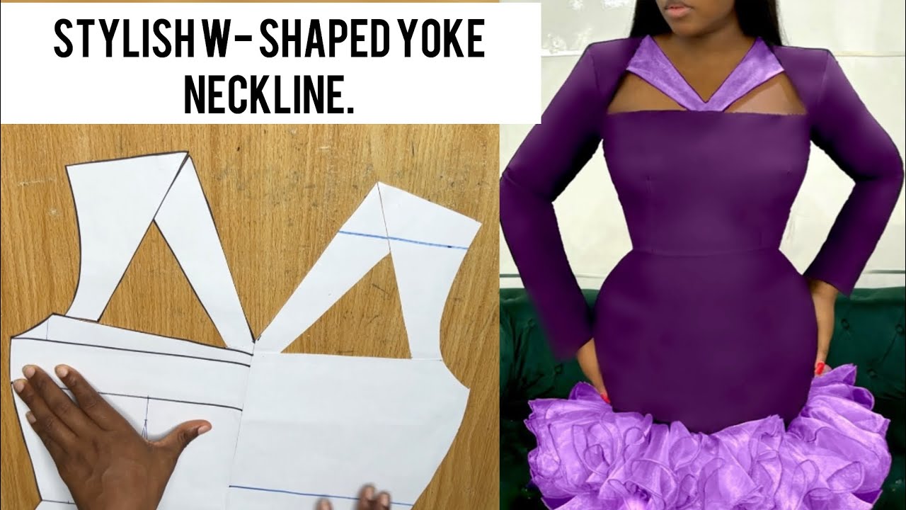 Drafting a dress with a keyhole neckline