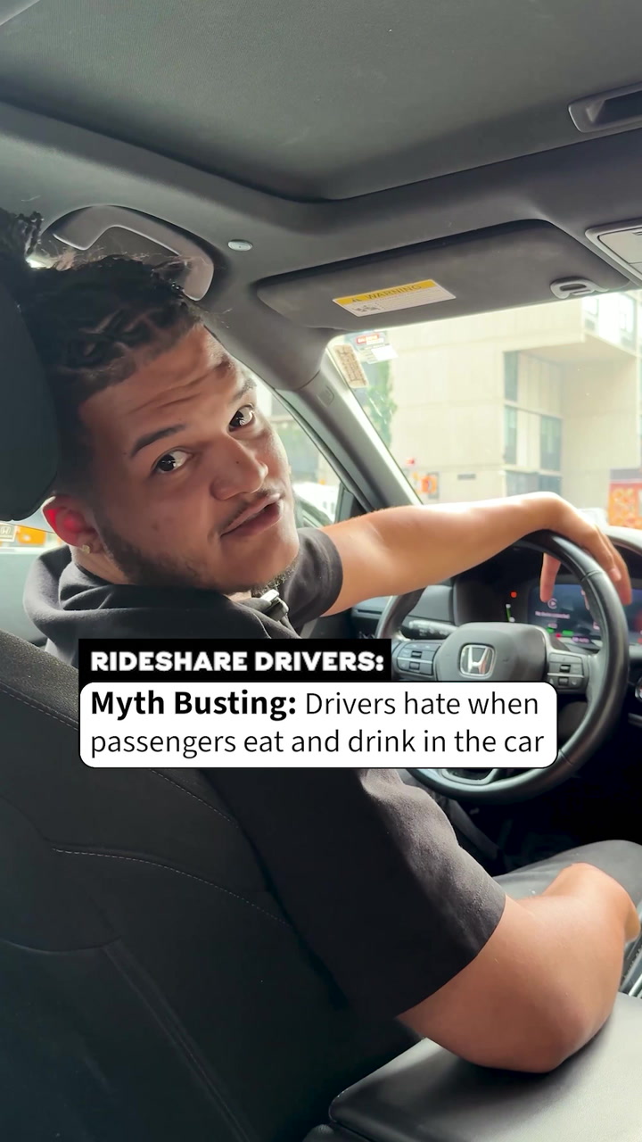 Rideshare driver busts the myth about passengers eating in cars