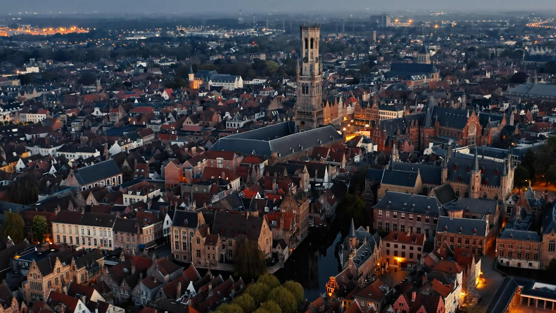 Drone views of Belgium from above