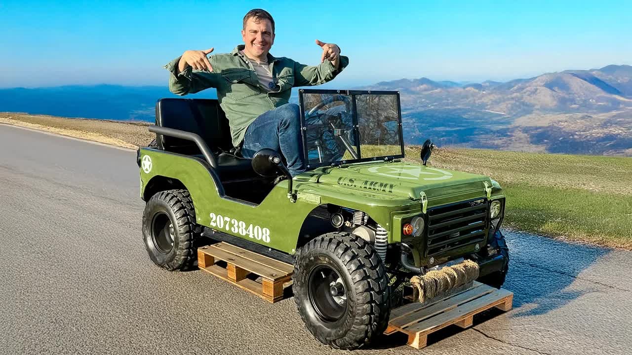 This $3,000 army mini Jeep came out of the box ready for tiny war