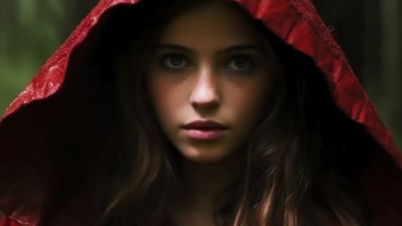 Celina transforms into Little Red Riding Hood for a retelling with a turn