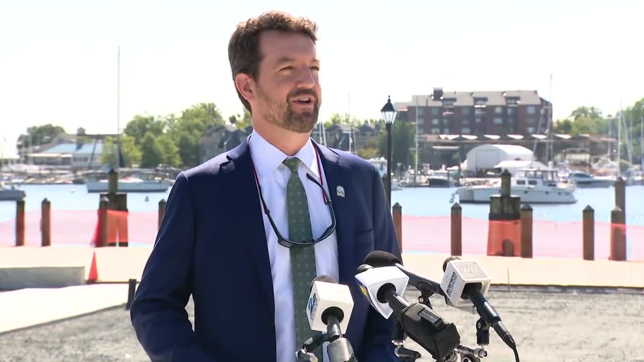 Raw: Annapolis officials update City Dock progress