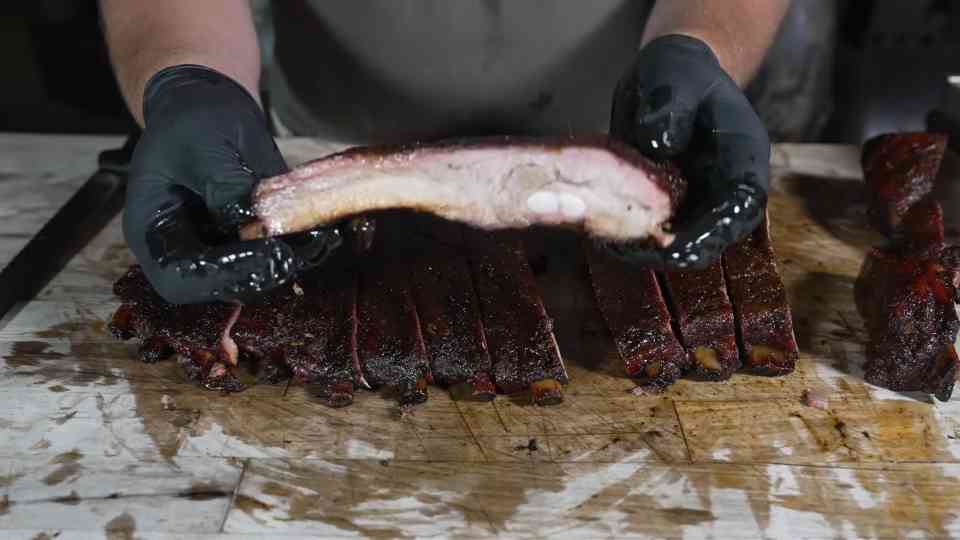 He left every piece attached to this massive rack of ribs to see what ...