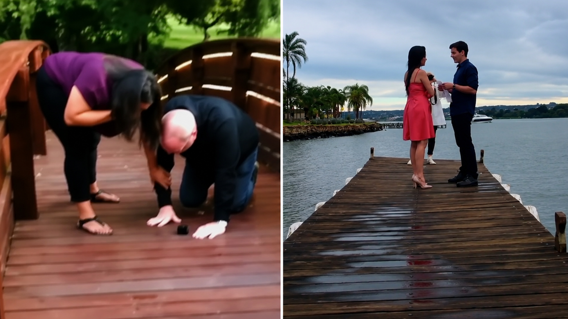 Popping the question did not go smoothly