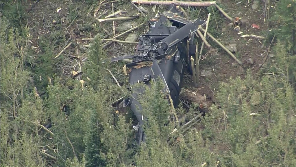 Army Black Hawk helicopter goes down in Colorado foothills west of Denver in aviation mishap, no reported injuries