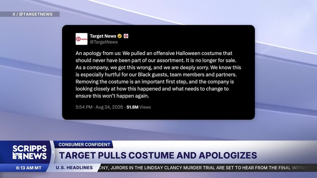 Target apologizes for Halloween costume critics say evokes blackface