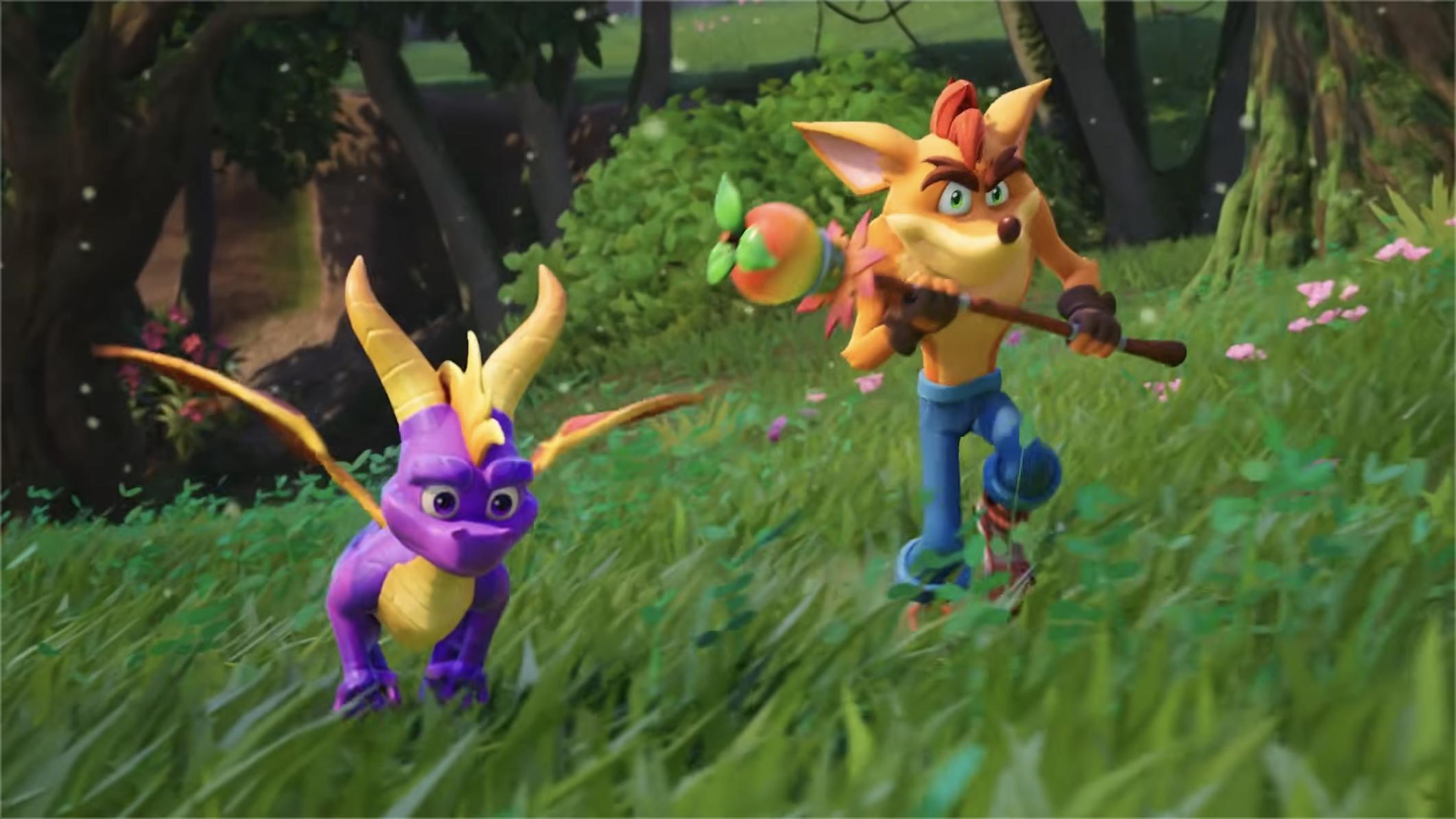 Crash Bandicoot joins Fortnite Override with retro PS1 skin and Spyro ...