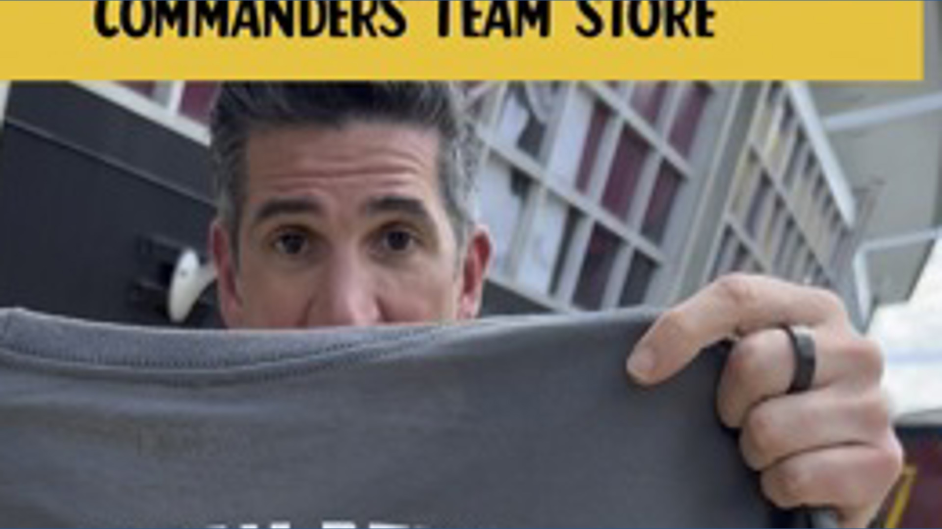 Commanders selling merchandise with the former name