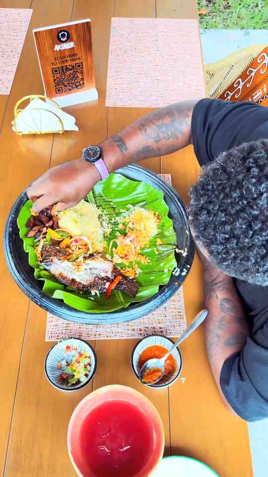 Coconut rice oxtail and tilapia feast in Accra