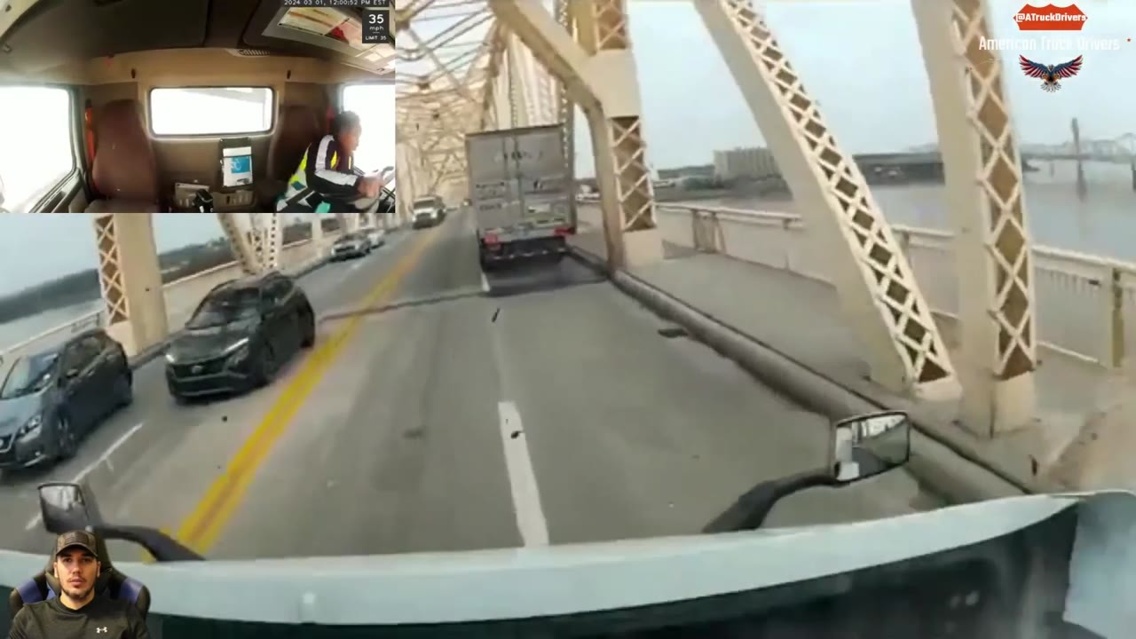 Pickup driver’s brilliant traffic move ends with a semi dangling 100 ...