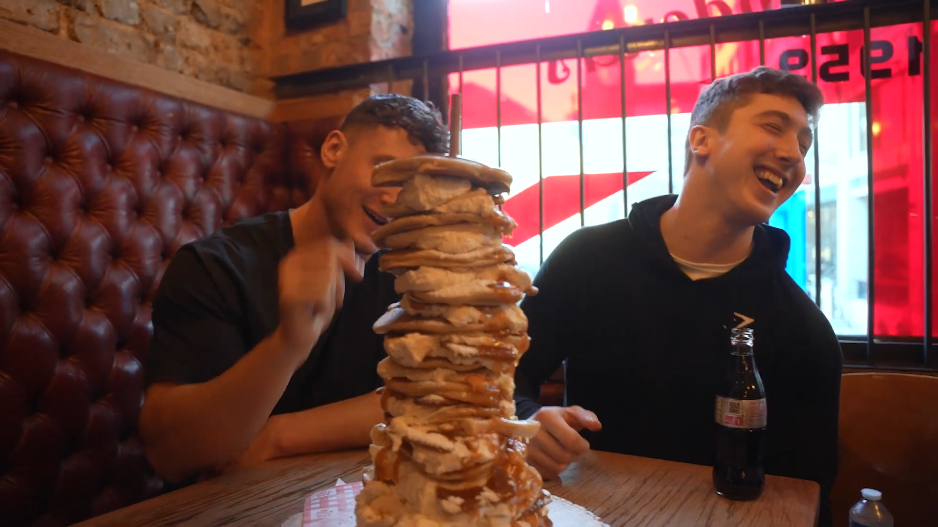 They ordered London’s biggest pancakes... then a 20,000-calorie stack ...