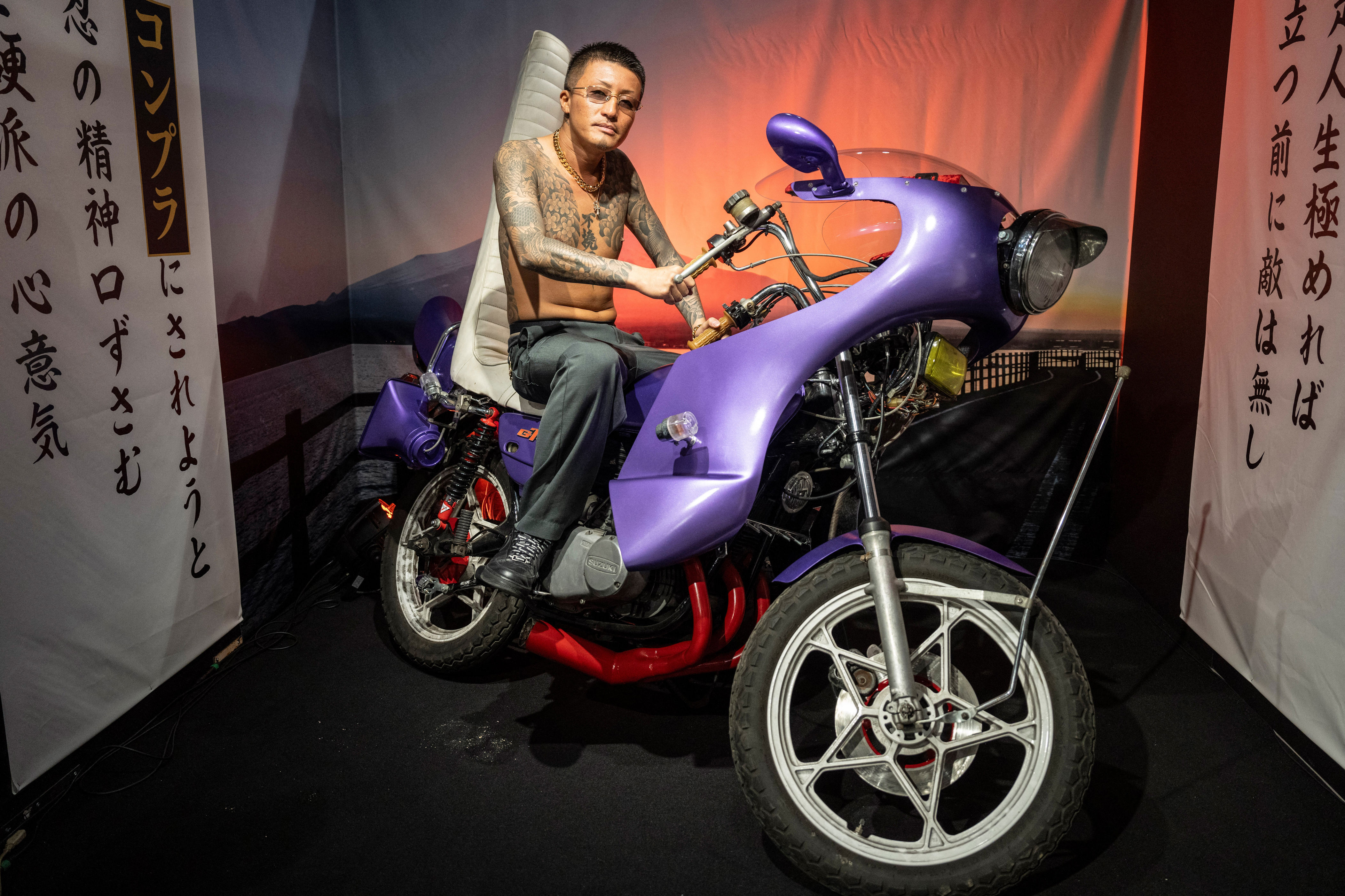 Season 1 participant Shunya Tsukahara at an event that can be translated as the ‘Great Yankii Exhibition’ in Tokyo; Yankii refers to a Japanese youth subculture associated with delinquent behaviour, rebellious attitudes, and distinctive styles (AFP/Getty)