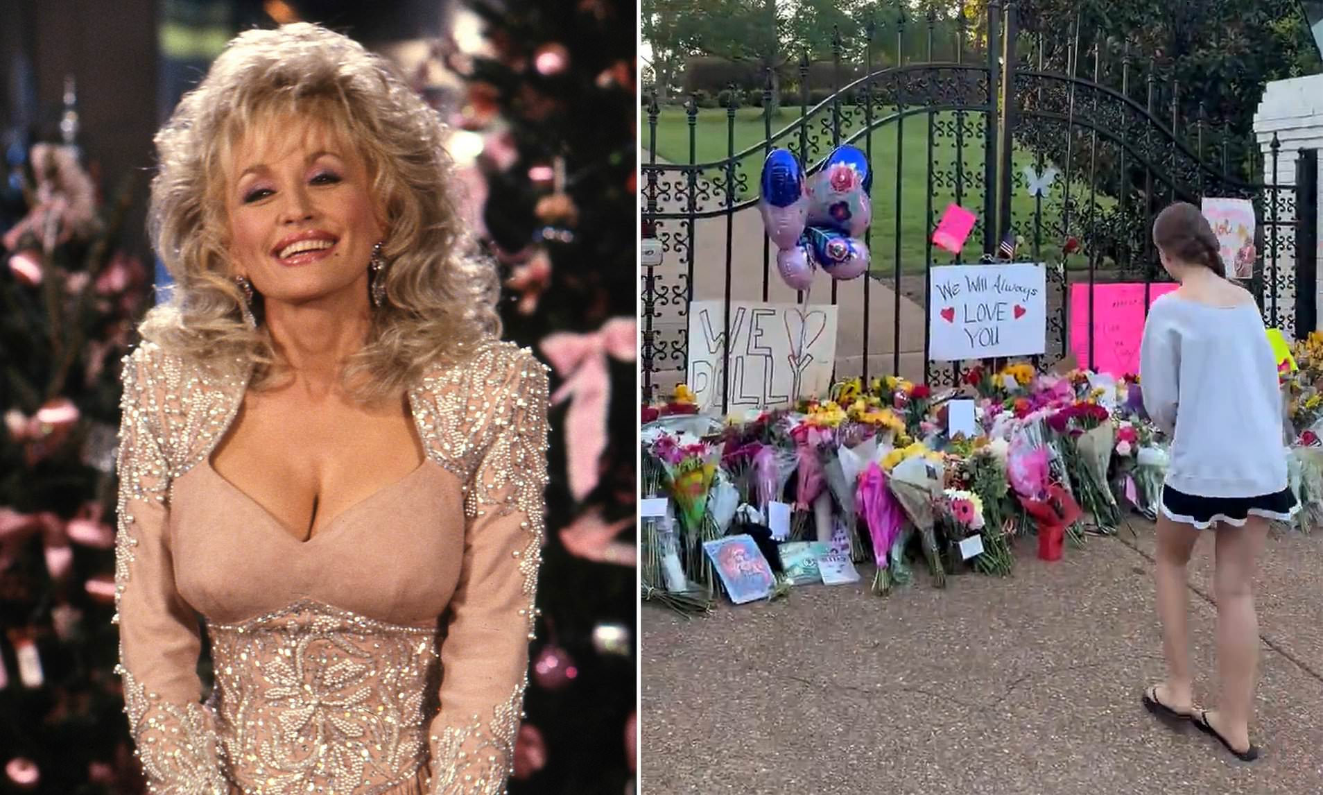 Dolly Parton fans descend on Nashville estate as it's claimed she will be buried in high heels