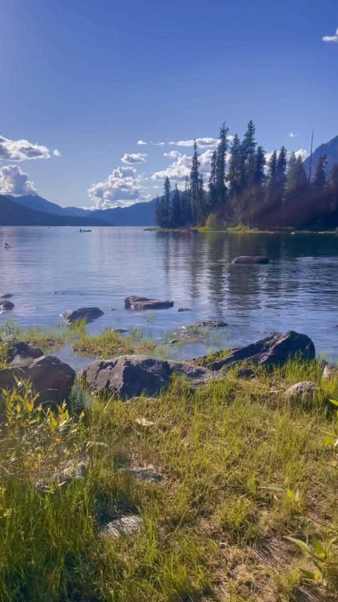 Slowing down beside beautiful Lake Wenatchee
