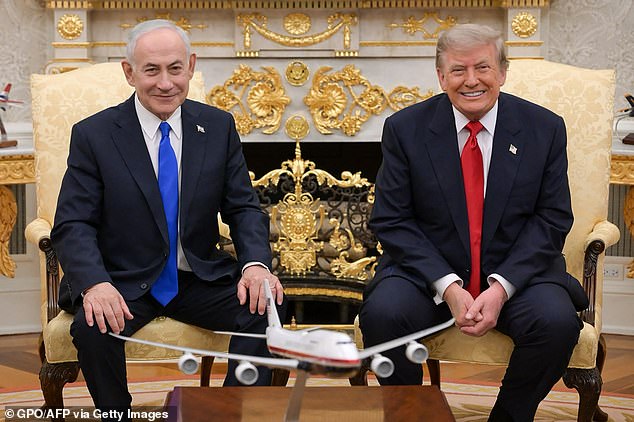 Benjamin Netanyahu has ruled out any diplomatic deal with Iran as he backed Donald Trump's new economic campaign (pictured together at the White House)