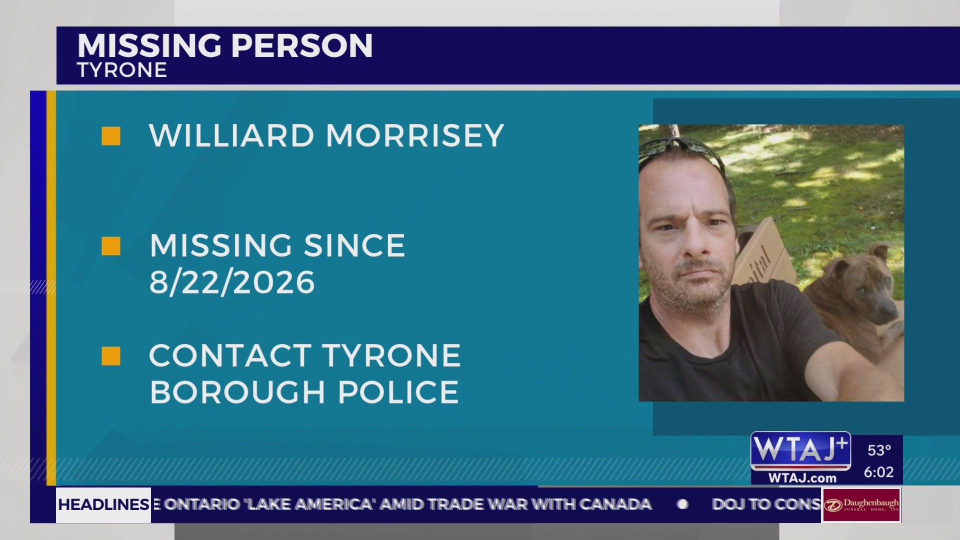 Police search for missing Tyrone man with prosthetic legs