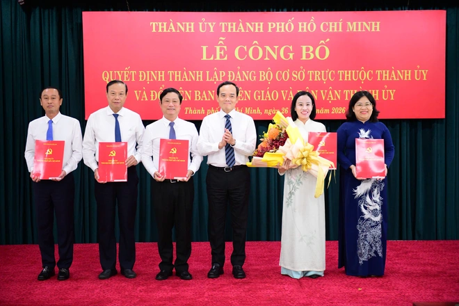 Thành lập hai đảng bộ cơ sở trực thuộc Thành ủy TP.HCM và đổi tên Ban Tuyên giáo và Dân vận