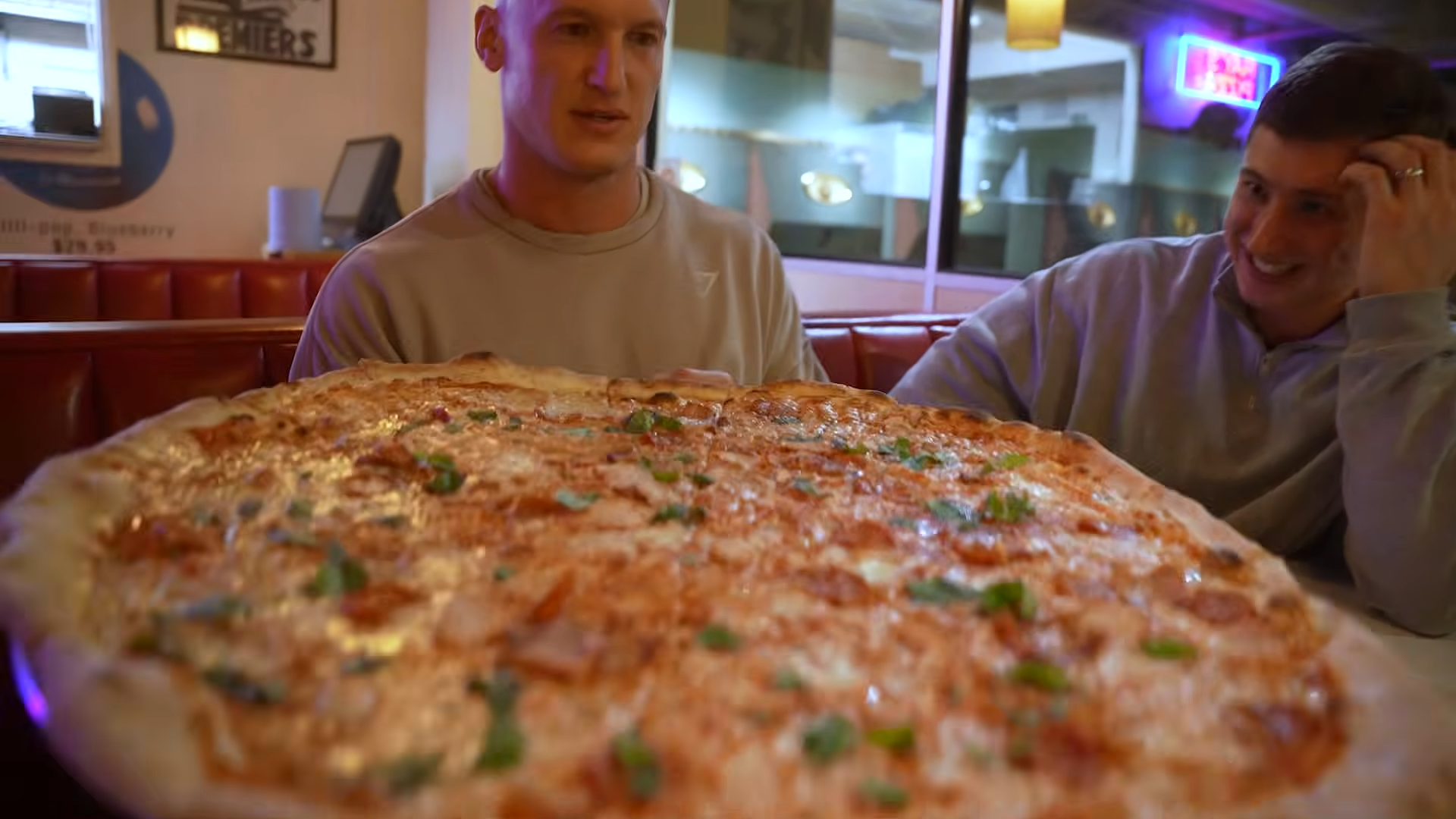 They ordered an 8,200-calorie pizza... then this monster arrived