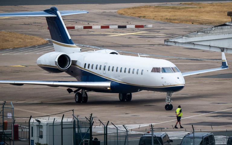 The Sussexes landed at Birmingham airport at lunchtime on Wednesday