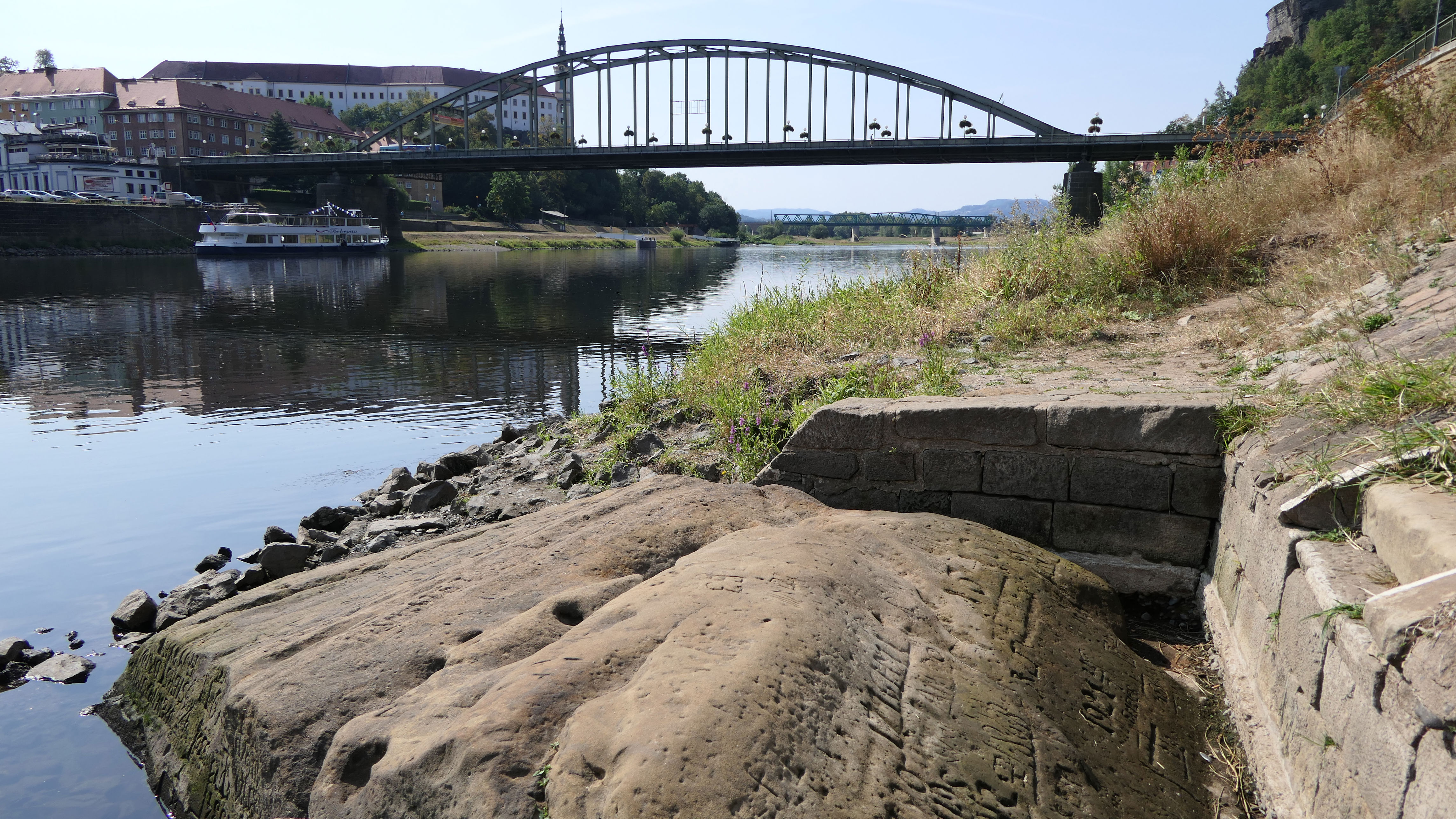 'Hunger stones' resurface in Europe, bringing centuries-old warnings back into view as rivers hit historic lows