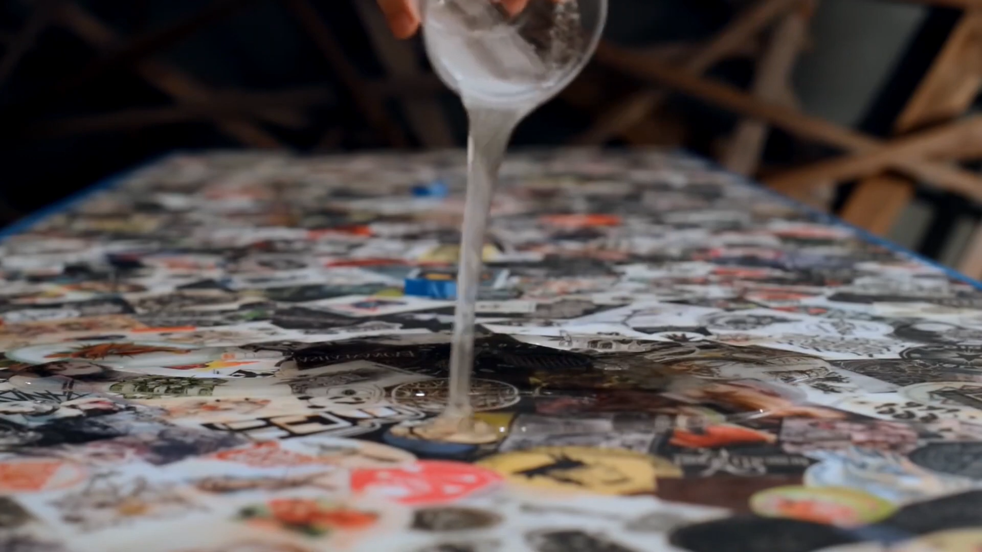 Can thousands of stickers and epoxy make a strong table?