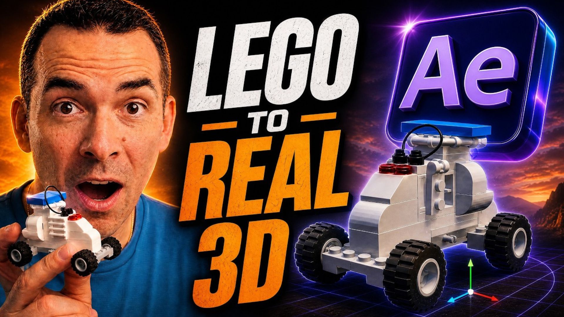 3D tracking & compositing a Lego build: Tripo3D + After Effects breakdown