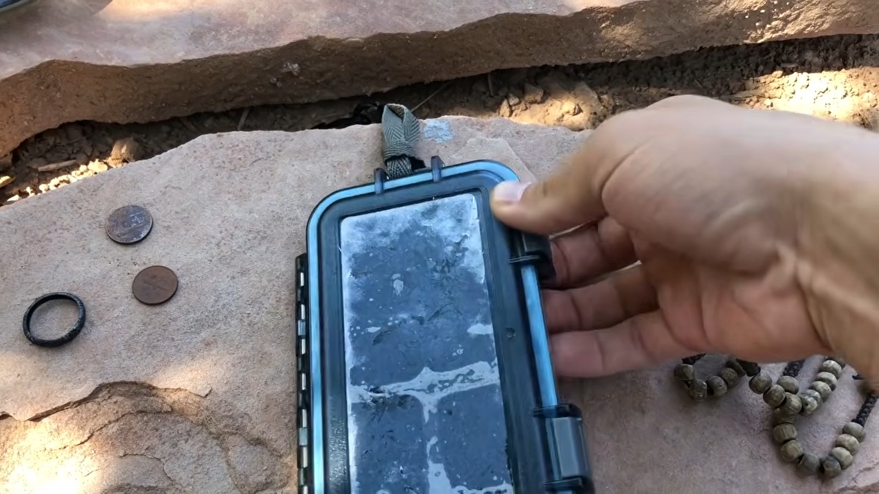 He opened a mystery box from the river - 