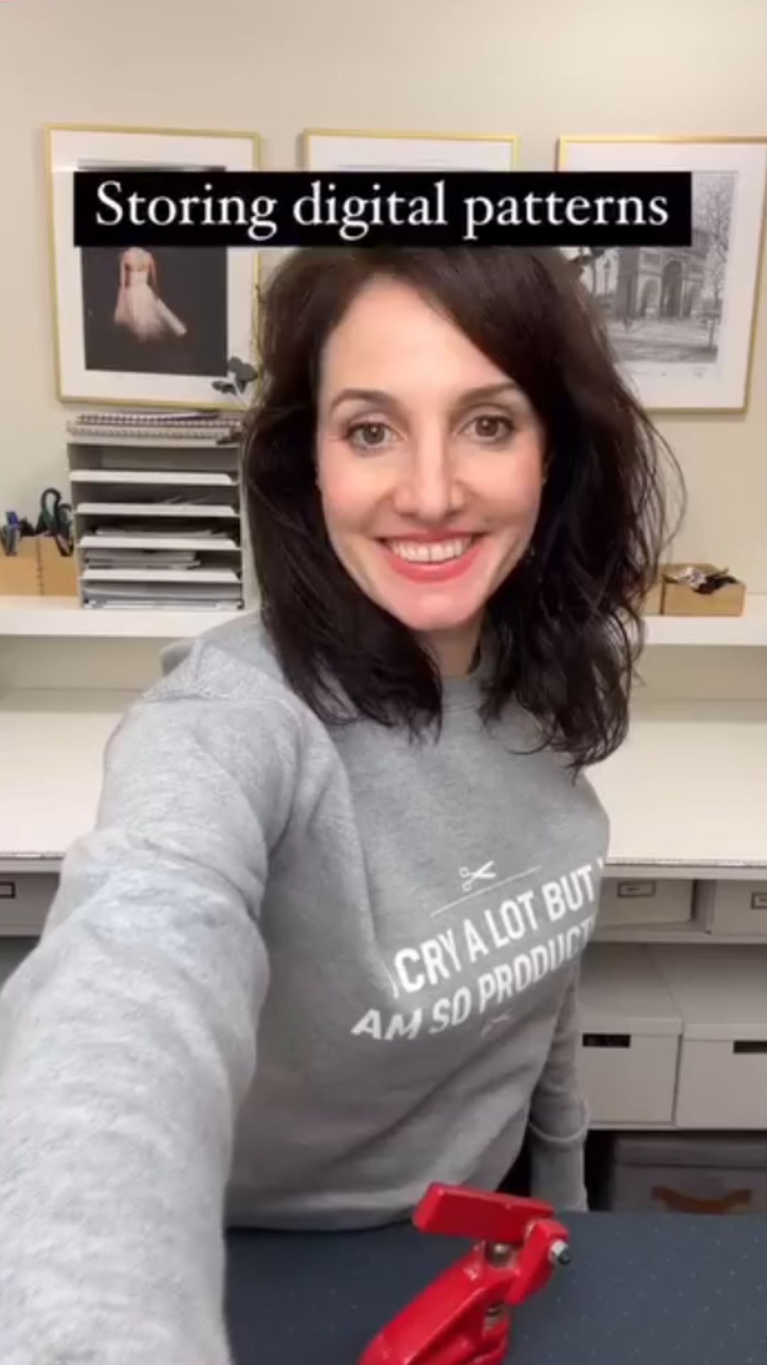 Easy pattern storage hack for organized sewing spaces