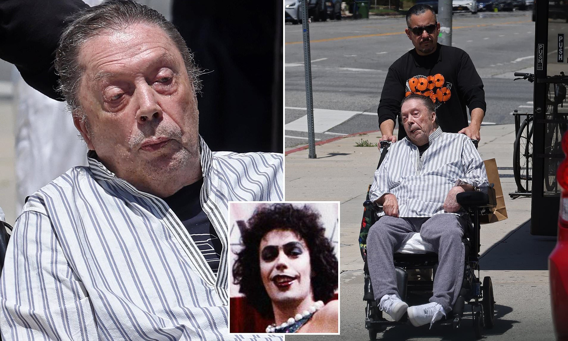 Tim Curry appeared frail in a wheelchair on an outing LA before his death at age 80