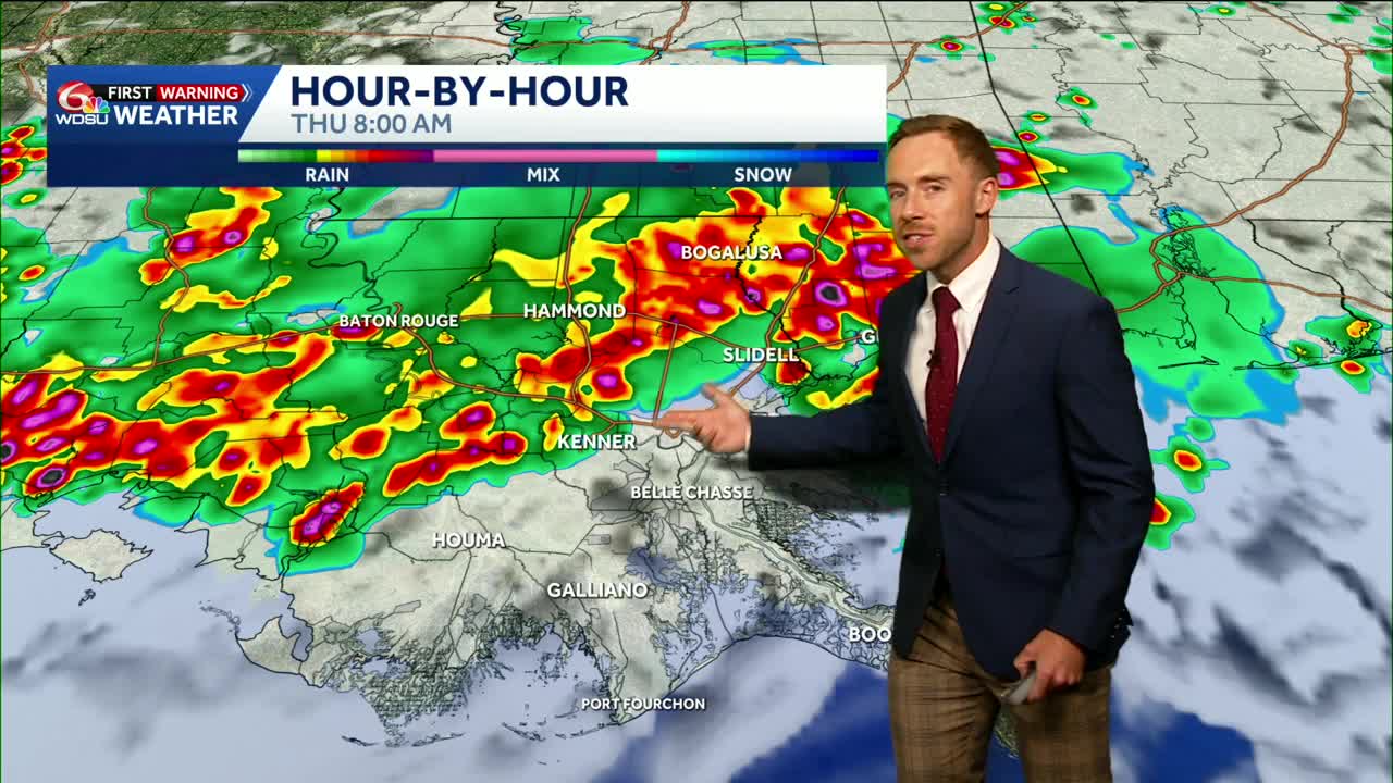 Alert day Thursday: Strong line of thunderstorms in Louisiana, Mississippi