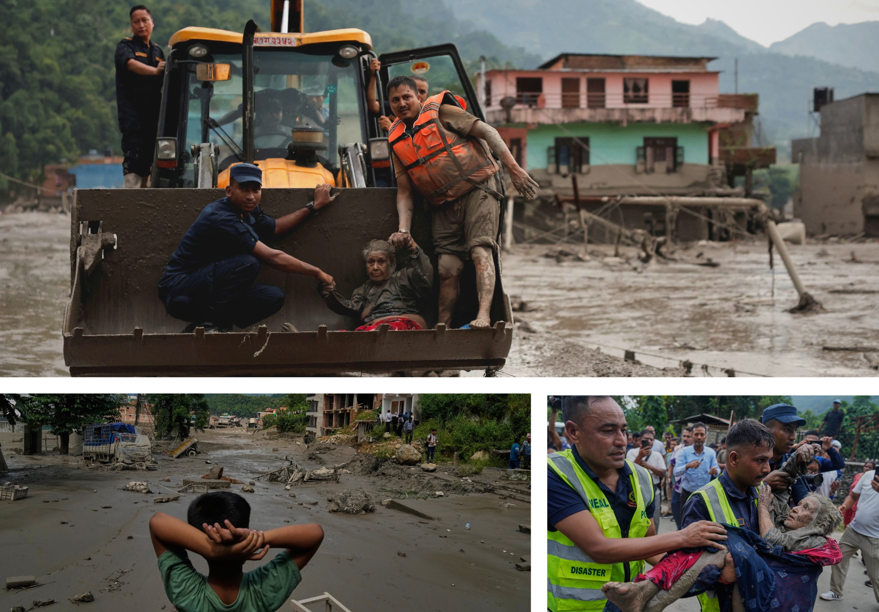 Displaced lives : Flash floods in Nepal due to suspected glacier collapse triggered a massive surge of ice, rock and debris through Nepal's Bhote Koshi river system, killing more than 100 people and displacing thousands.
