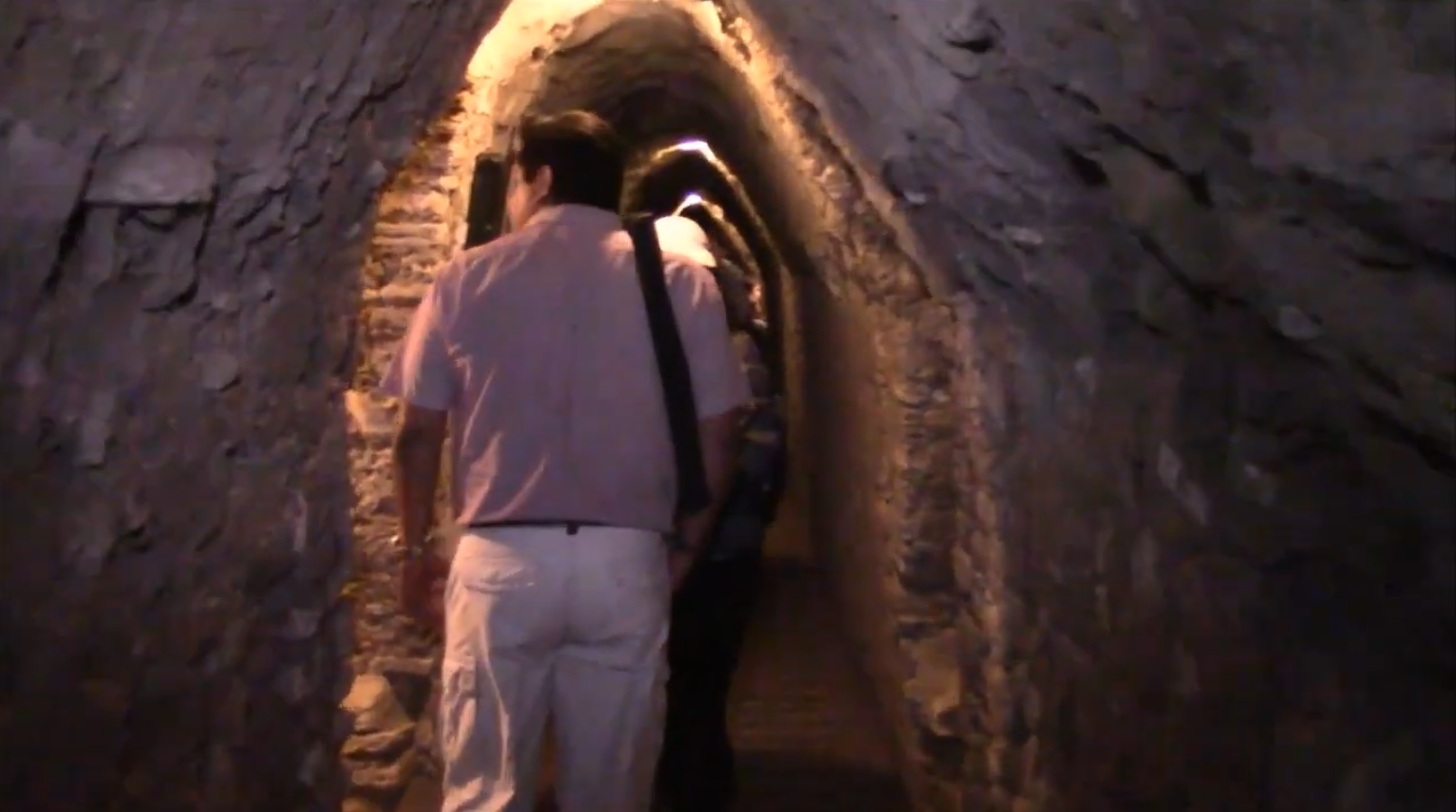 Tunnels beneath the largest pyramidal structure in Mexico