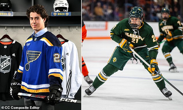 Report: College hockey star hospitalized after collapsing in practice