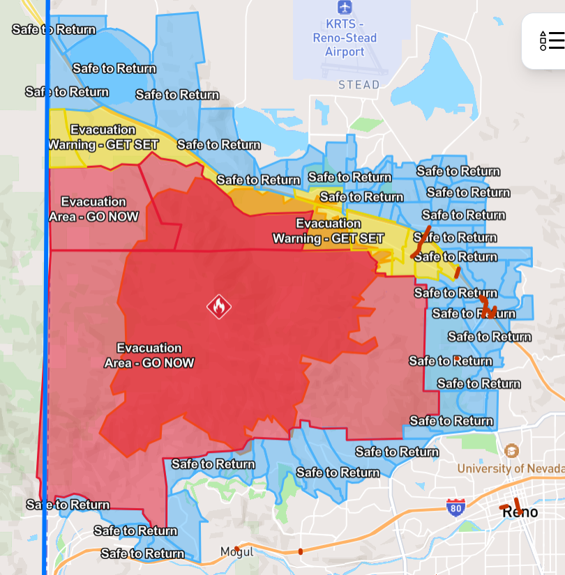 Hawk Fire Wednesday updates: All roads open, Washoe schools to reopen