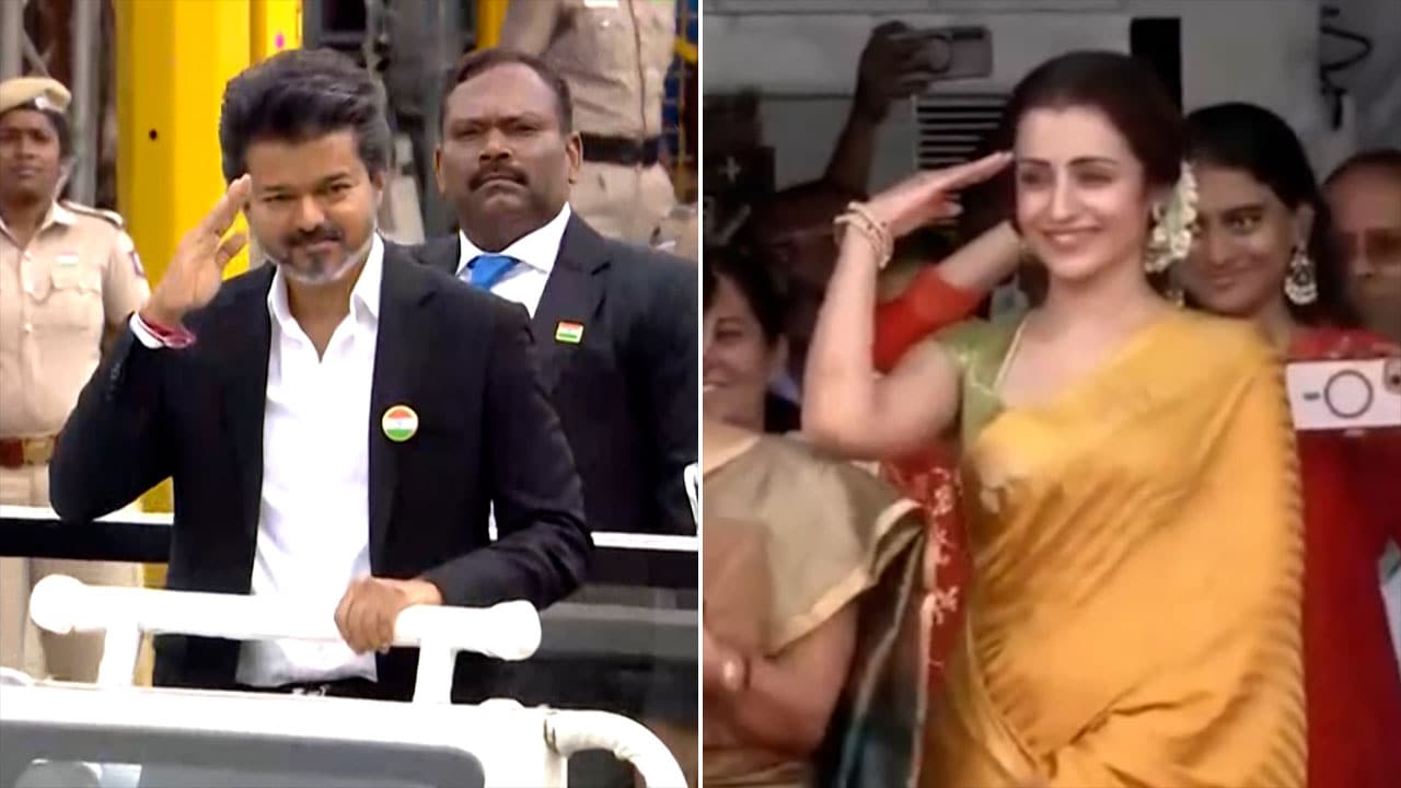 CM Vijay leads first Independence Day ceremony, Trisha attends ceremony