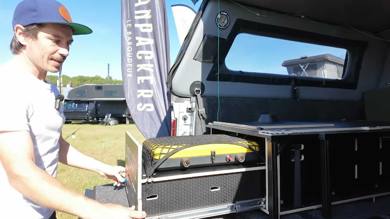 Clever no drill conversion kit turns pickups into campers