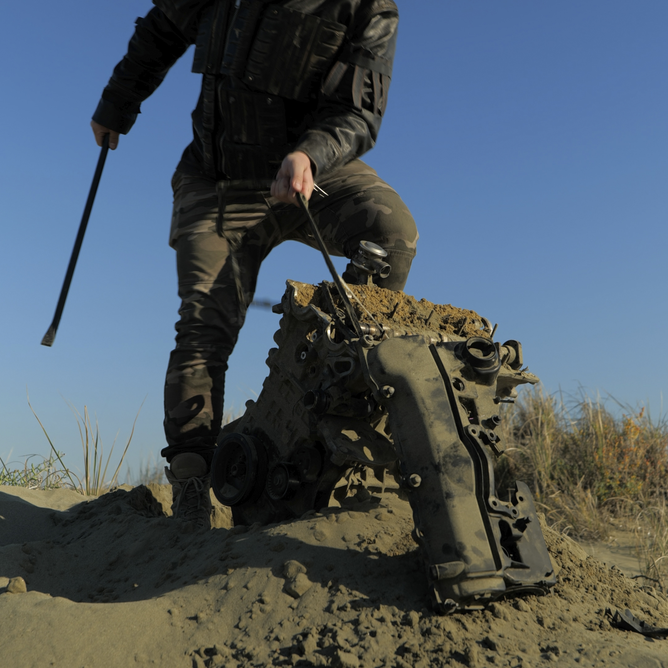 Crafting a steampunk-inspired weapon from recycled machine parts