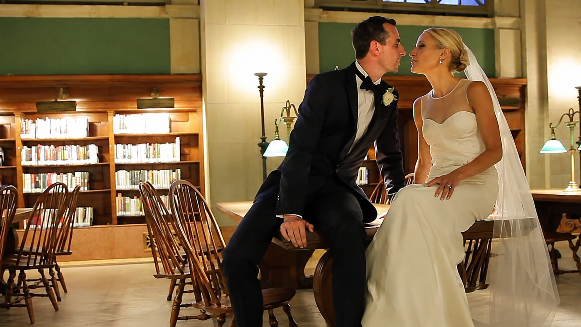 Boston Public Library wedding features romantic vows and elegance