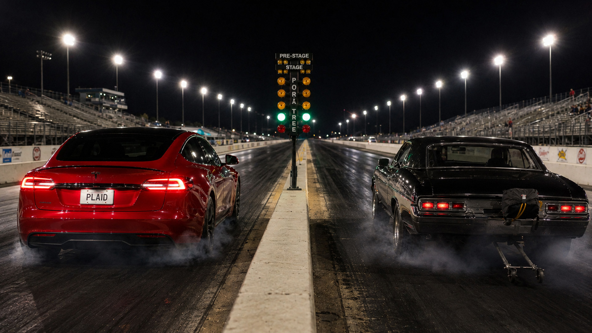 2,500HP donk faces Tesla Model S Plaid drag race