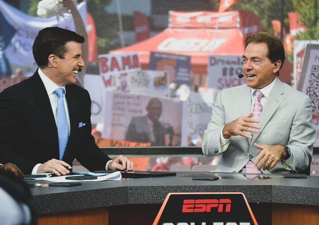 Rece Davis once waved off Nick Saban during 'College GameDay', and here's what happened
