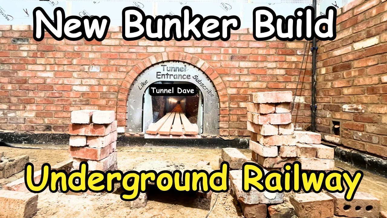 Building the walls inside our new bunker tunnel