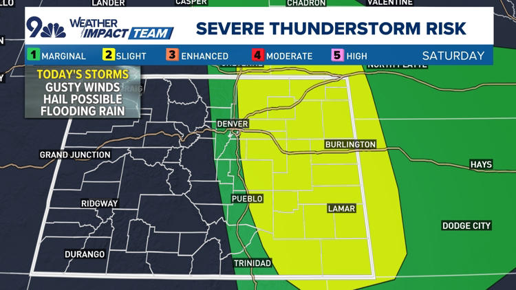 Severe thunderstorms bring heavy rain and damaging winds to Denver Saturday