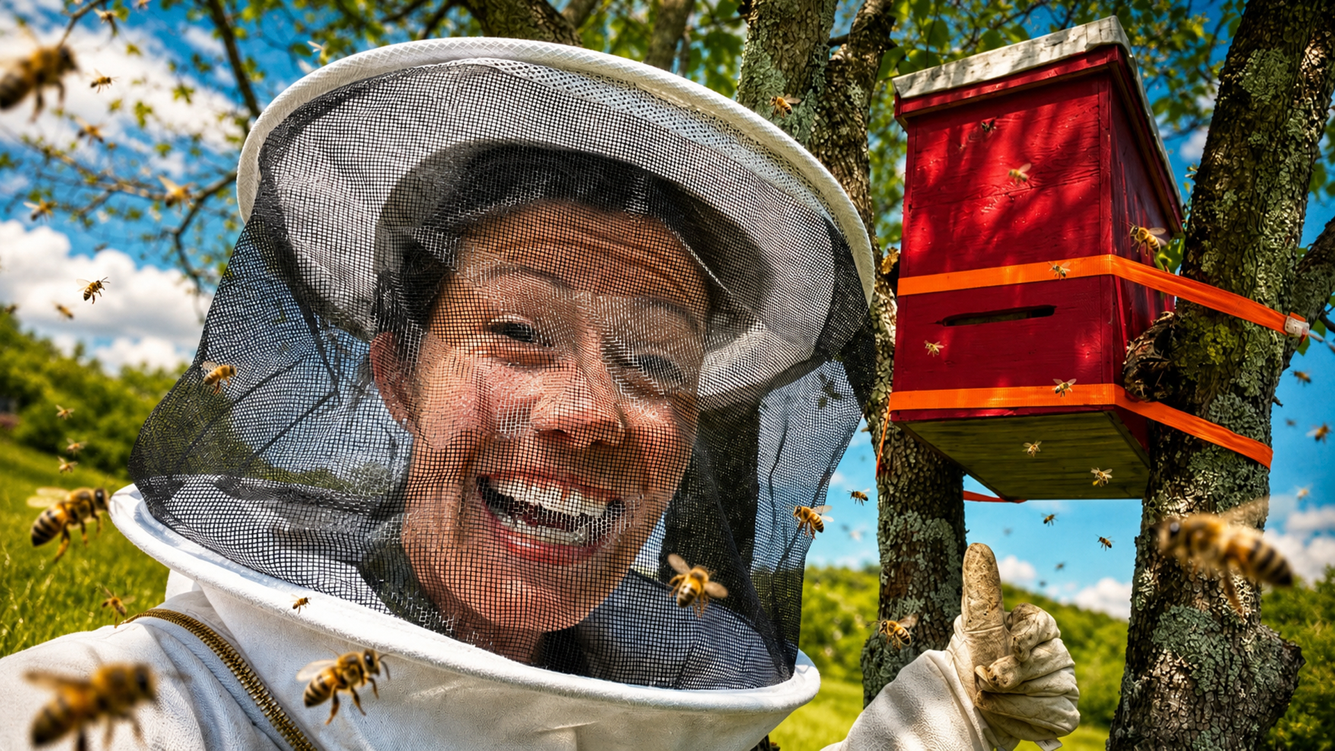 Building swarm traps to catch free bees