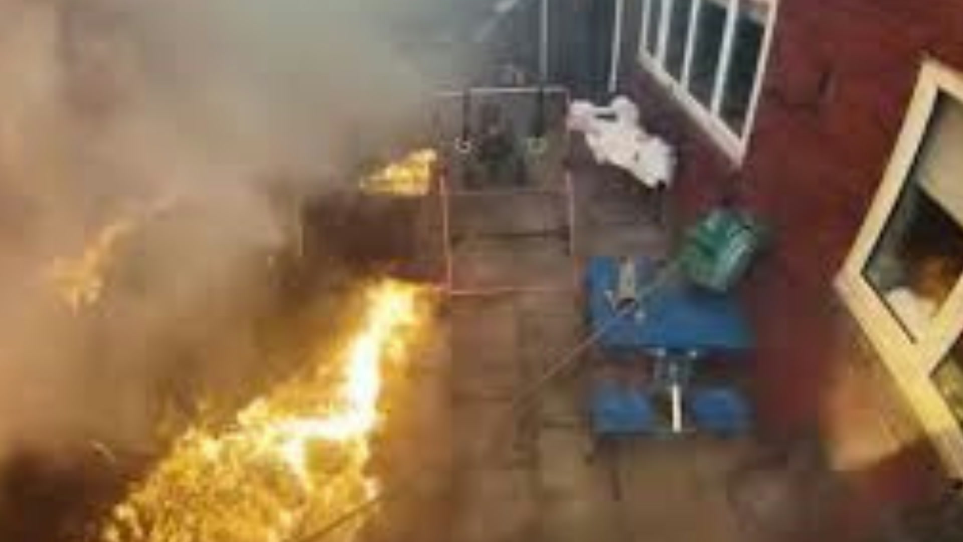 Doorbell footage captures moment Stourbridge home engulfed in flames