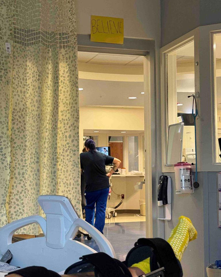 Cara Craft in the hospital Credit: GoFundMe